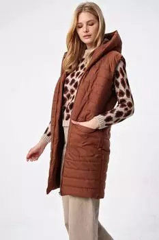 Жилет - Коричневый - Пуховик Trend Alaat Stili, коричневый