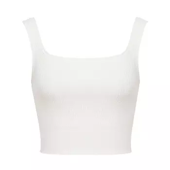 Жилет короткий Deep Breath с коротким квадратным воротником, белый