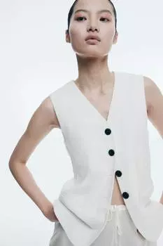 Жилет костюма H&M, белый