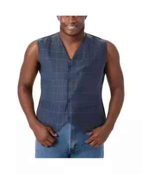 Жилет костюмный Big & Tall KS Signature Collection Easy Movement на 5 пуговиц KingSize, синий