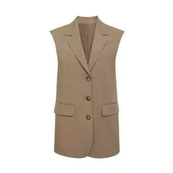 Жилет костюмный Deep Breath средней длины женская, черный