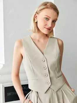 Жилет костюмный женский Shein, абрикосовый