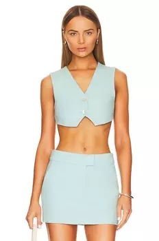 Жилет L'Academie Oslia Cropped, цвет Plein Air Blue