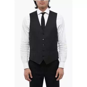 Жилет LEADER из натуральной шерсти с регулировкой сзади Corneliani, Gray