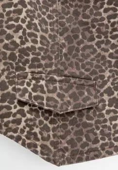 Жилет Leopard With Detail PULL&BEAR, коричневый