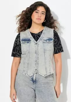 Жилет LIGHT WASH POINTED Ulla Popken, деним