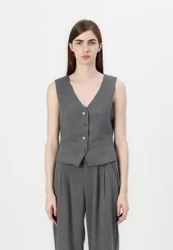 Жилет LONGER LENGTH VEST Hollister Co., серый