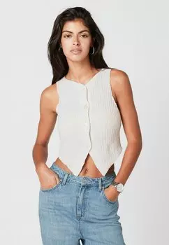 Жилет LOOK TEXTURED Next, цвет ecru white