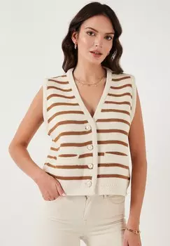 Жилет LOOSE FIT LELA, коричневый