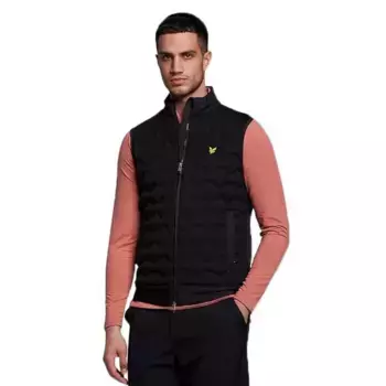 Жилет Lyle & Scott Check Quilt Back Fleece, черный