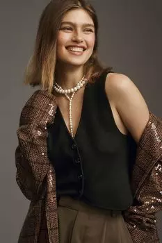 Жилет Maeve на пуговицах, черный