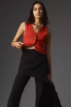 Жилет Maeve на пуговицах, красный