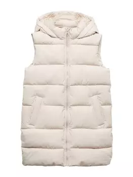 Жилет MANGO KIDS Clara, светло-бежевый