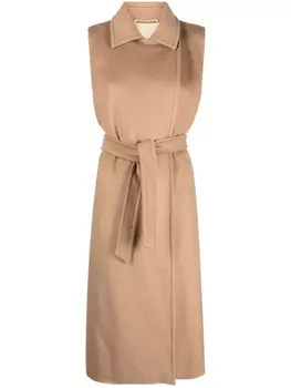 Жилет Manuela с поясом Max Mara, коричневый