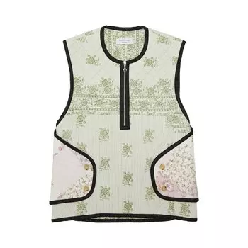 Жилет Marine Serre Boutis Armor Vest 'White/Green', белый
