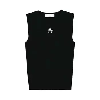 Жилет Marine Serre Moon Logo Knit Vest, черный