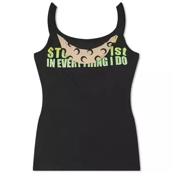 Жилет Marine Serre Regenerated Graphic Tank Top, черный