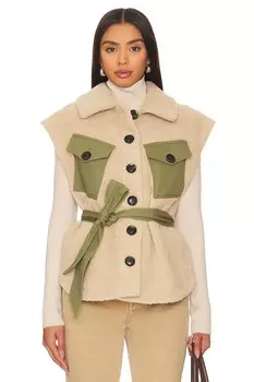 Жилет Marissa Webb Frankie Sherpa, цвет Fern French Beige Combo