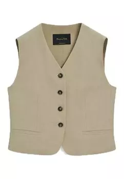 Жилет Massimo Dutti, цвет beige