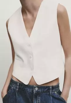Жилет Massimo Dutti, цвет white