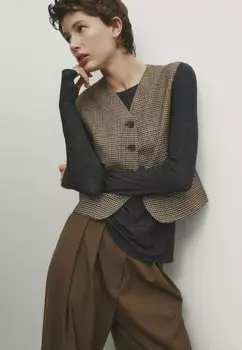 Жилет Massimo Dutti, коричневый