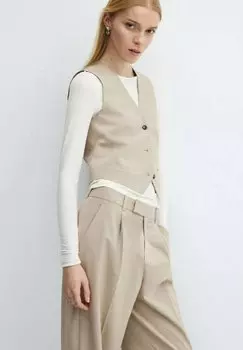 Жилет MAURA Mango, цвет beige