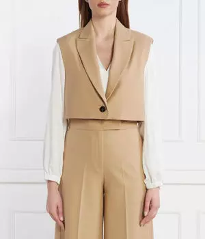 Жилет Max&Co. Sibari Cropped Fit, коричневый