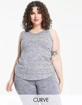 Жилет меланжевого цвета с открытой спиной ASOS 4505 Curve