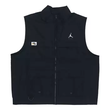 Жилет men's casual alphabet zipper autumn black vest Air Jordan, черный