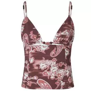 Жилет Miaou Ellie Top, цвет Median Paisley Burgundy