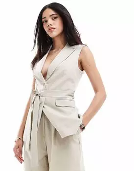 Жилет Miss Selfridge Coord в каменном цвете