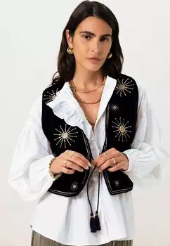 Жилет MIT STICKEREI Sissy-Boy, темно-синий