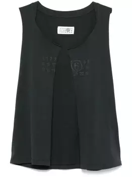 Жилет MM6 Maison Margiela с цифровым мотивом, черный