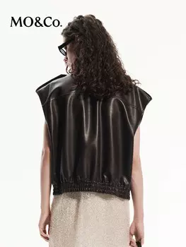 Жилет Moco в стиле ретро, коричневый