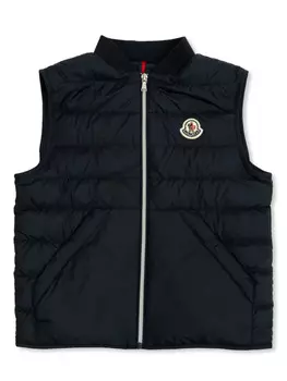 Жилет Moncler Enfant с логотипом, синий