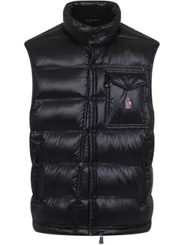 Жилет Moncler Grenoble с вышитым логотипом, черный