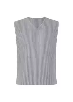 Жилет monthly color august Homme Pliss Issey Miyake, серый