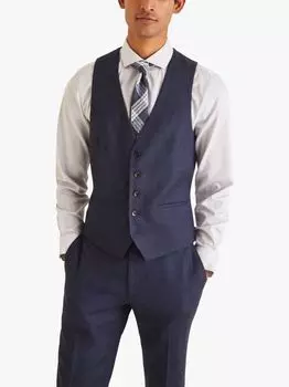 Жилет Moss Skinny Fit с перекрученной текстурой, синий