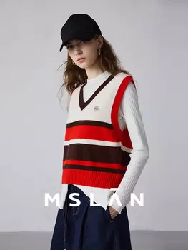 Жилет Mslan с вышивкой, красный