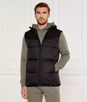 Жилет мужской Boss Green с капюшоном пуховый, черный