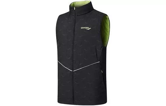 Жилет мужской, черный как смоль Saucony