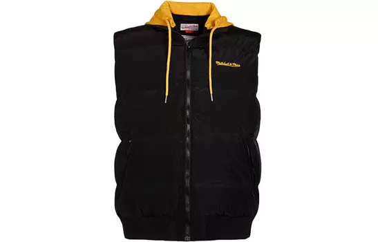 Жилет мужской черный/желтый Mitchell Ness