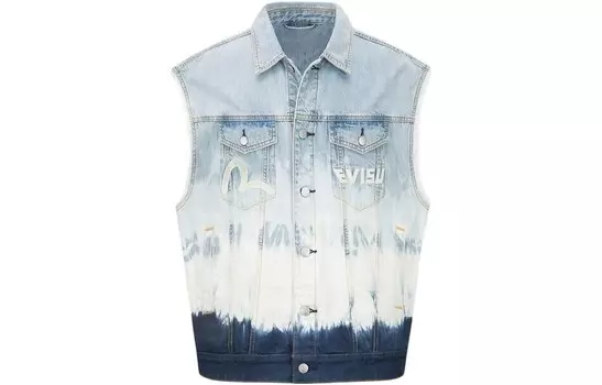 Жилет мужской джинсовый синий Evisu, синий