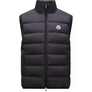 Жилет мужской Moncler с логотипом, черный