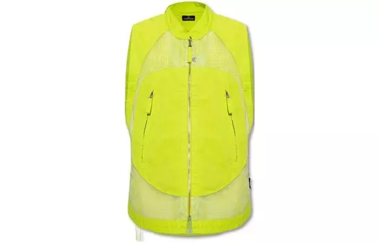 Жилет мужской неоново-зеленый Stone Island, зеленый