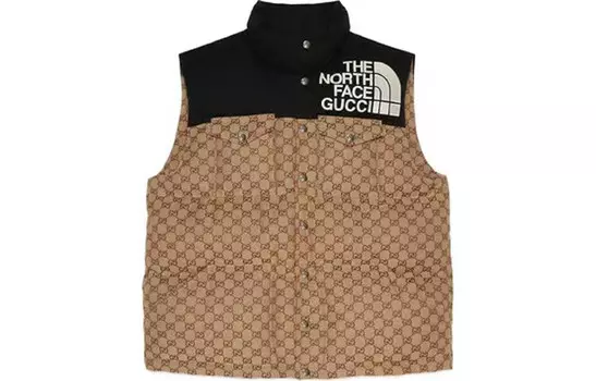 Жилет мужской North Face X Gucci, хаки