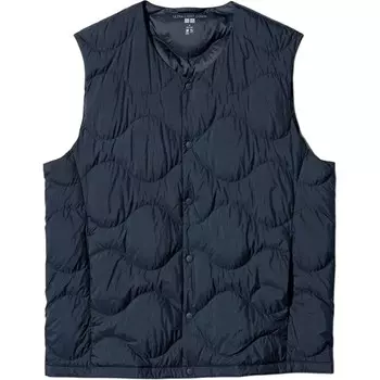 Утепленный жилет Uniqlo унисекс, 69 темно-синий