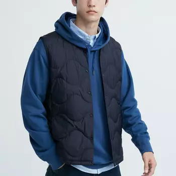 Жилет мужской темно-синий Uniqlo, темно-синий