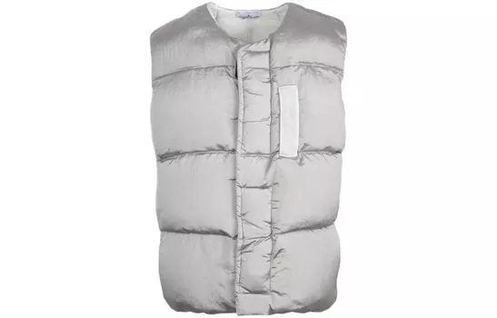 Жилет мужской жемчужно-серый Stone Island, серый