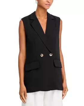 Жилет на двух пуговицах AQUA, черный